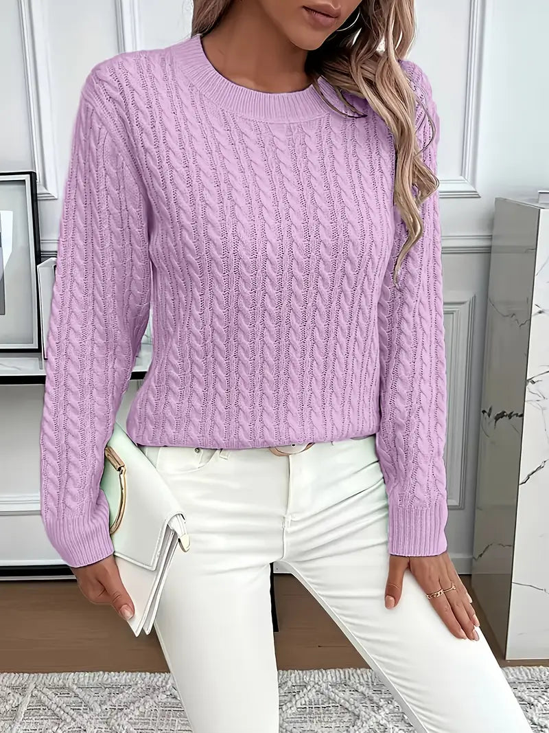 Fleur Dam Tröja - Långärmad, Bekväm Loose-Fit för Alla Tillfällen