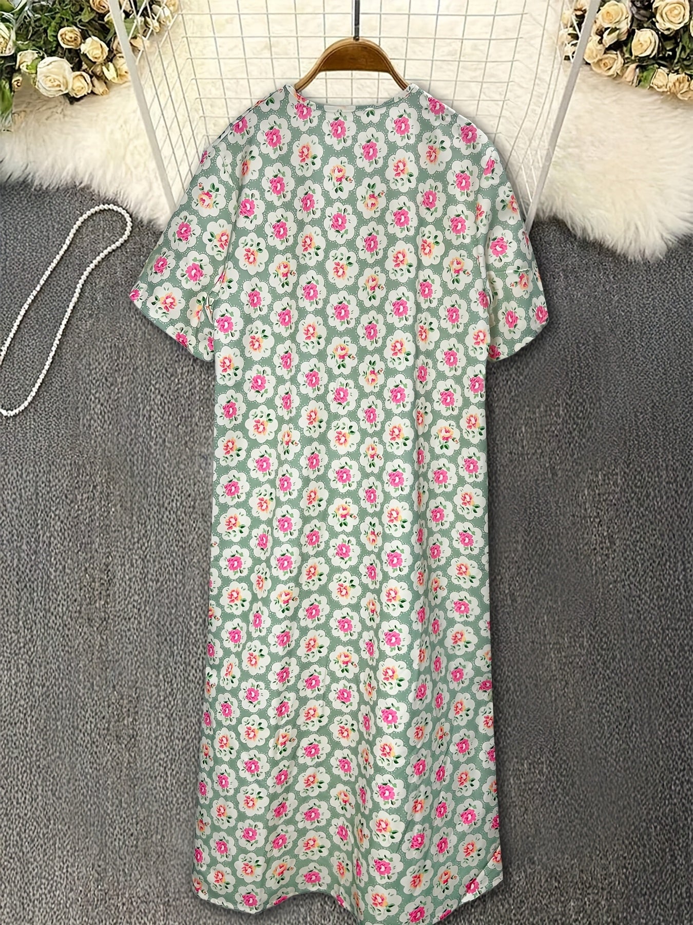 Vintage Sommarklänning Dam - Bekväm Blommönster För Varma Dagar