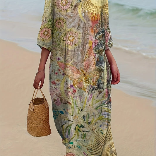 Boho Maxi Klänning Dam - Lätt Tyg För Eleganta Sommarlookar