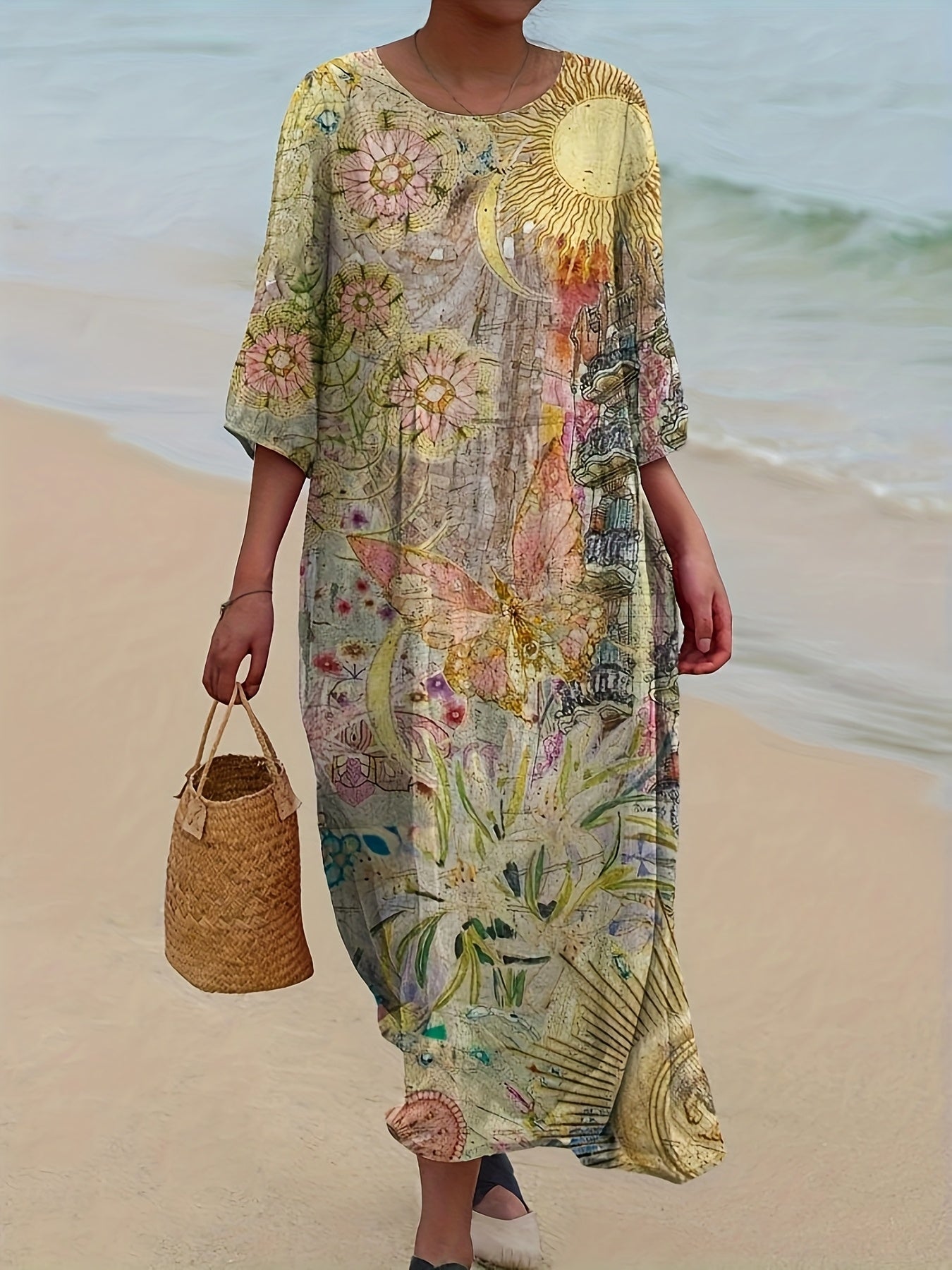 Boho Maxi Klänning Dam - Lätt Tyg För Eleganta Sommarlookar