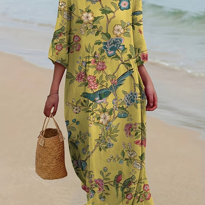 Boho Strandklänning Dam - Elegant, Lätt och Bekväm för Sommardagar