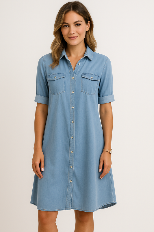 Donna -  Casual Denimklänning Dam