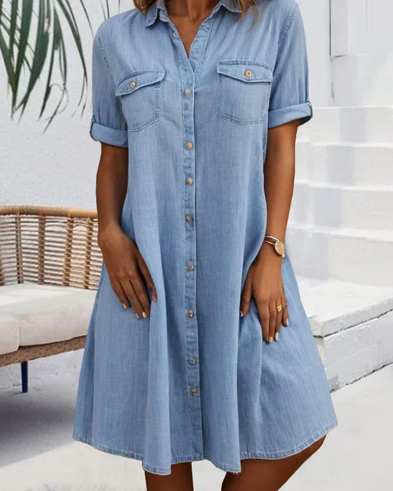 Donna -  Casual Denimklänning Dam
