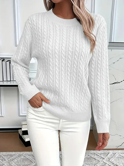 Fleur Dam Tröja - Långärmad, Bekväm Loose-Fit för Alla Tillfällen