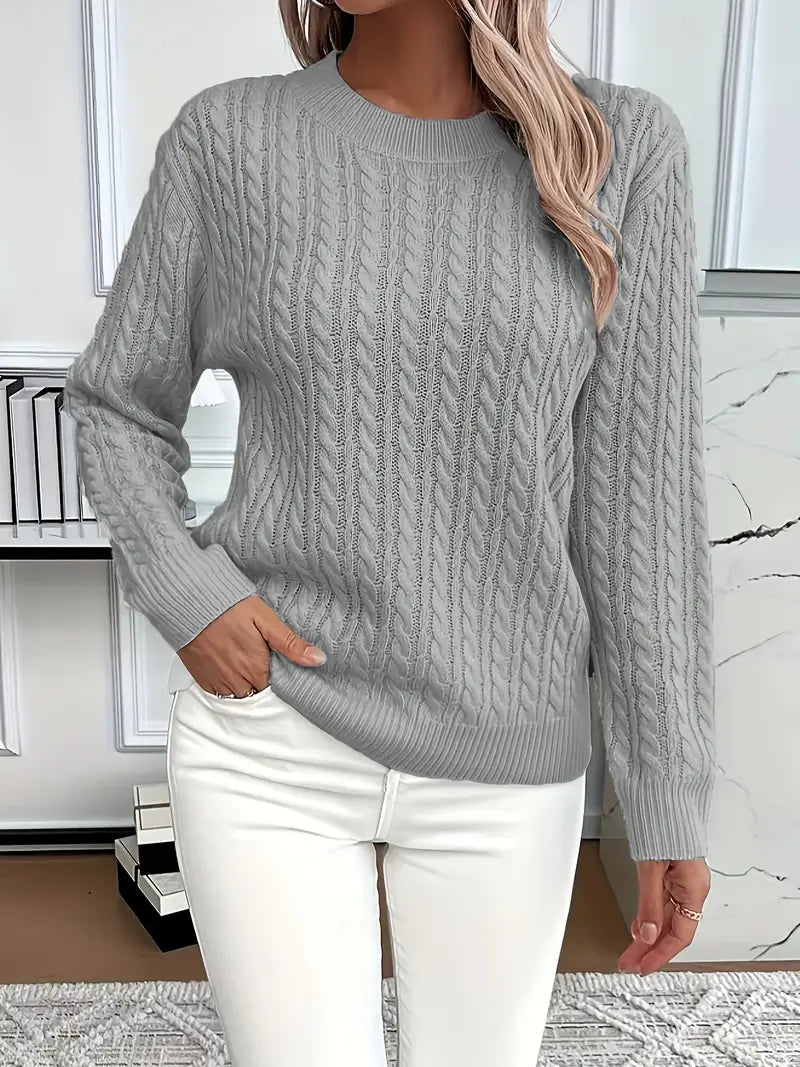 Fleur Dam Tröja - Långärmad, Bekväm Loose-Fit för Alla Tillfällen
