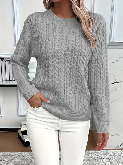 Fleur Dam Tröja - Långärmad, Bekväm Loose-Fit för Alla Tillfällen