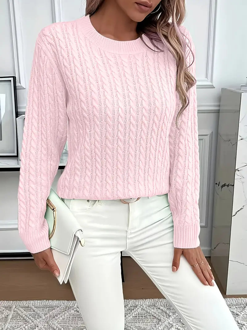 Fleur Dam Tröja - Långärmad, Bekväm Loose-Fit för Alla Tillfällen