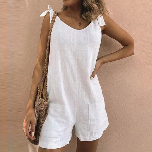 Brea Elegant Jumpsuit - Avslappnad Passform och Ärmlös Design