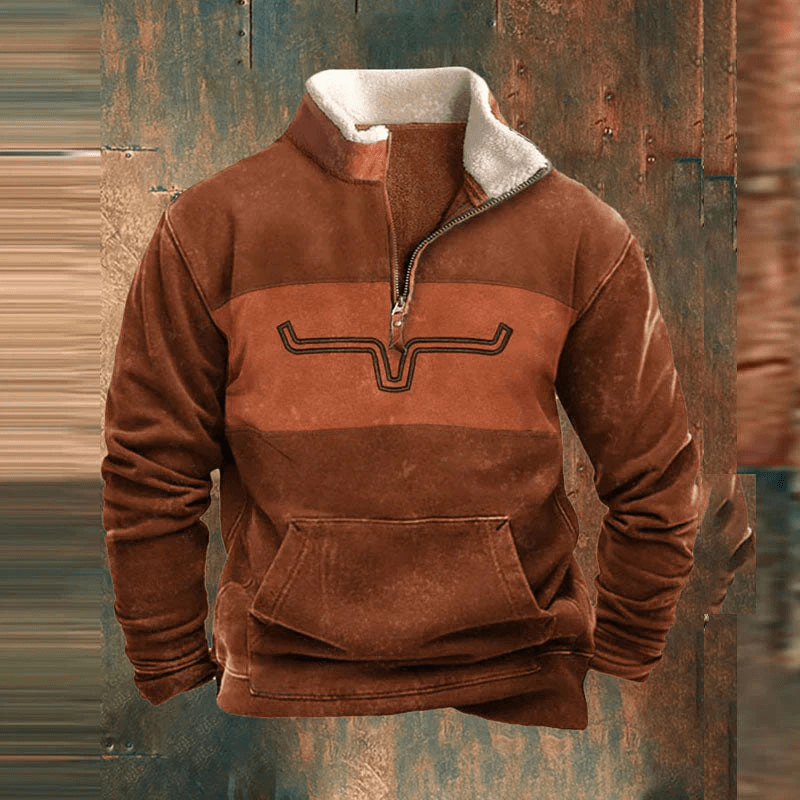 Håkon™ | Stilfull Zip Tröja Med Grafiskt Tryck