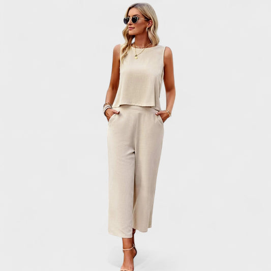 MONICA LINEN SET - HASKABLE CORFORT & FLATTERING FIT för varje tillfälle