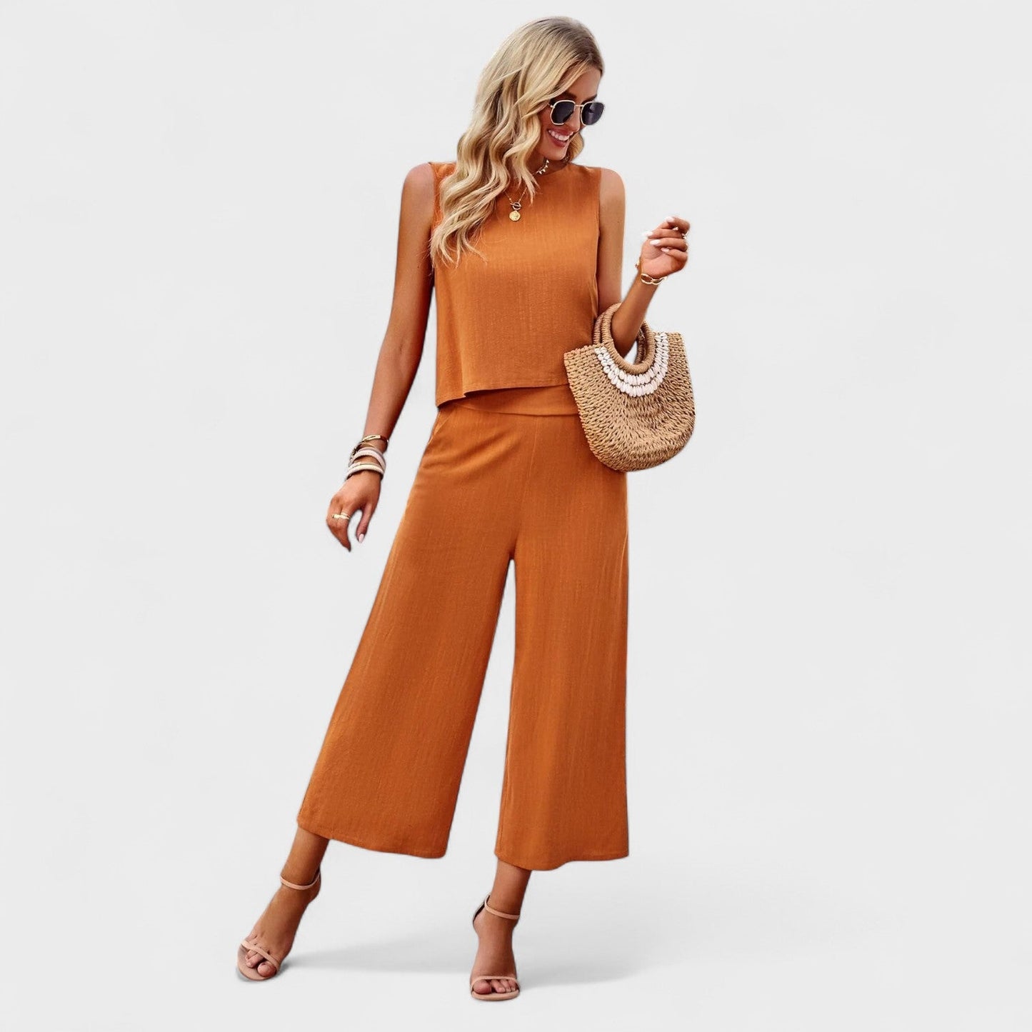 MONICA LINEN SET - HASKABLE CORFORT & FLATTERING FIT för varje tillfälle