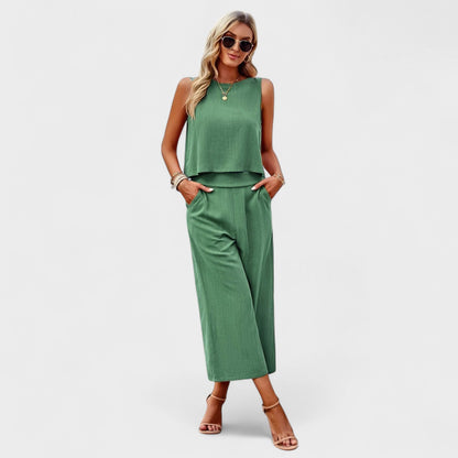MONICA LINEN SET - HASKABLE CORFORT & FLATTERING FIT för varje tillfälle