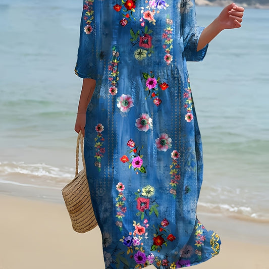 Layla Maxi Klänning - Bohemisk Blommönster För Sommarens Elegans