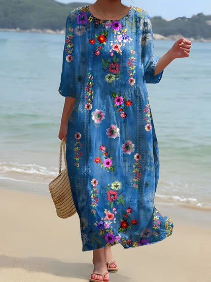 Layla Maxi Klänning - Bohemisk Blommönster För Sommarens Elegans