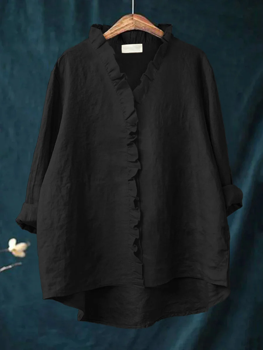 Maribel™ | Elegant Blus för Dam med Rynkor