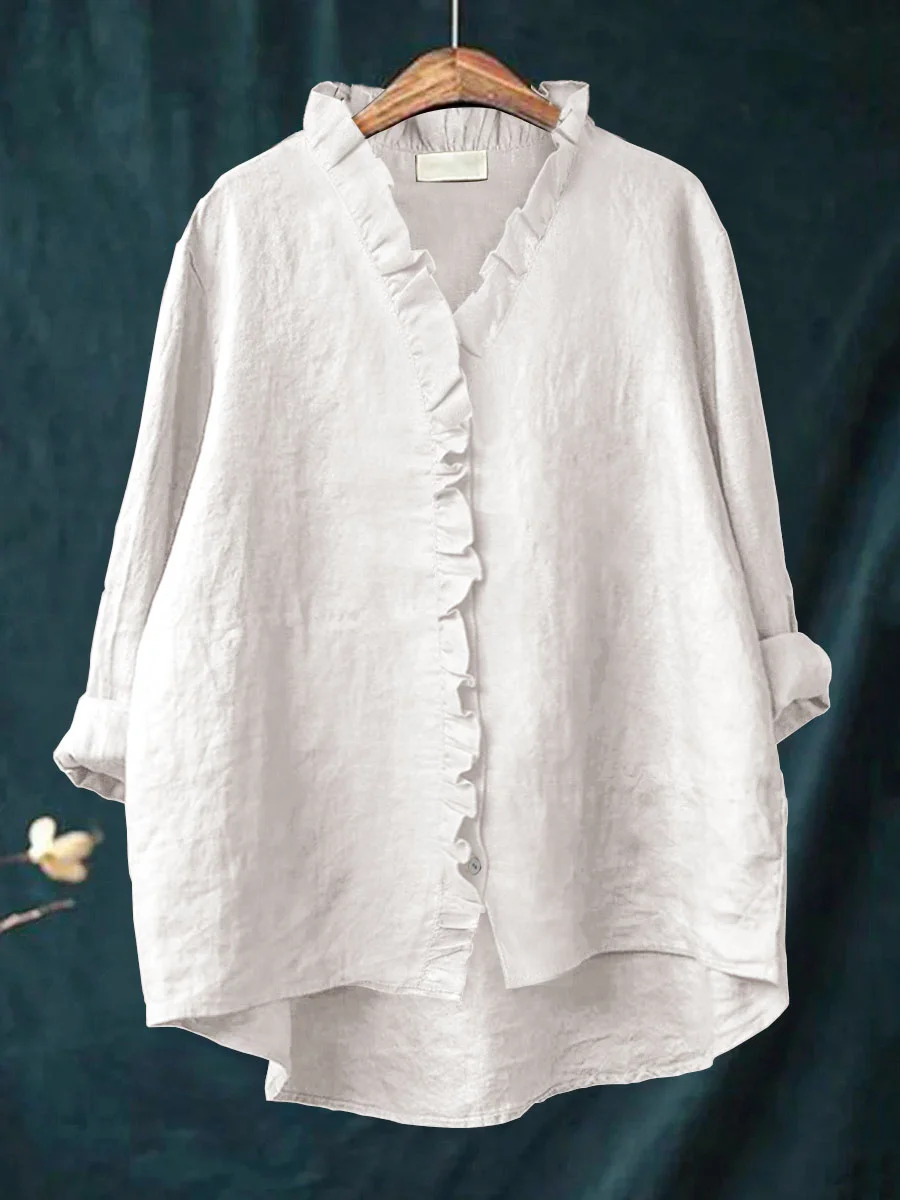 Maribel™ | Elegant Blus för Dam med Rynkor