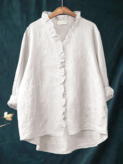 Maribel™ | Elegant Blus för Dam med Rynkor