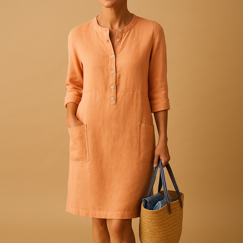 Lianne Minimalistisk Midi Jurk - Tidlös Elegans och Oöverträffad Komfort