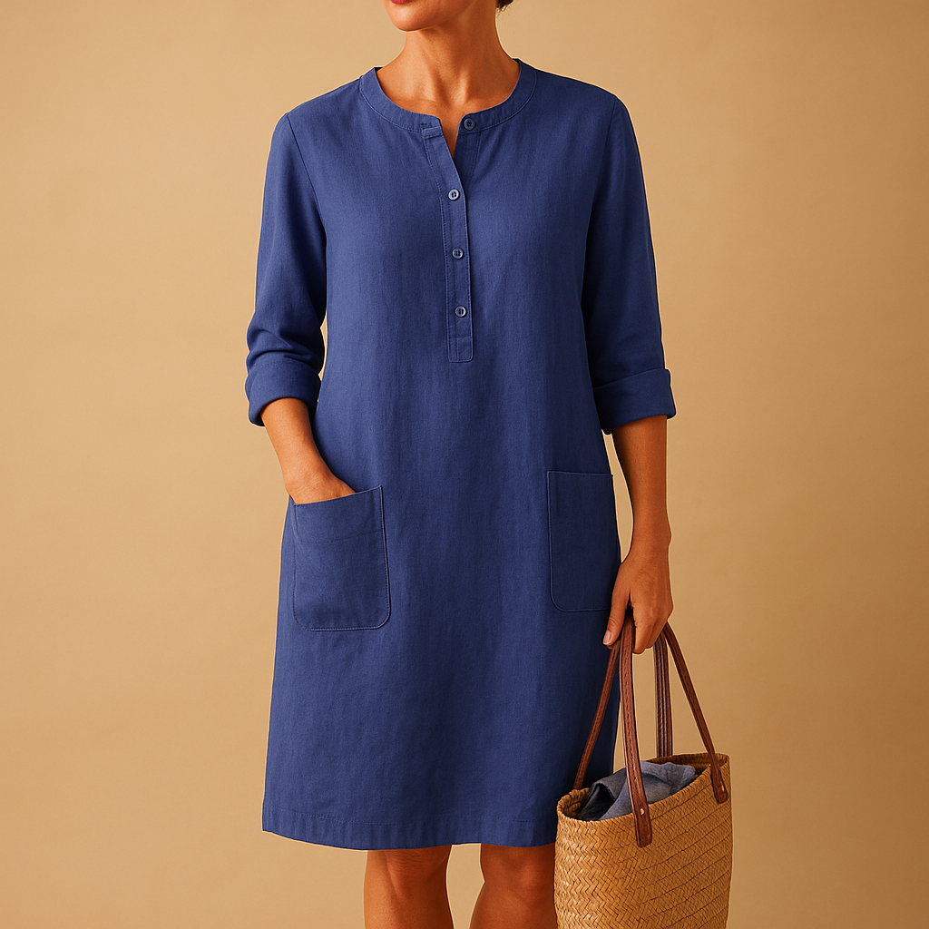 Lianne Minimalistisk Midi Jurk - Tidlös Elegans och Oöverträffad Komfort
