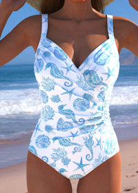 White (Sky Blue Print)