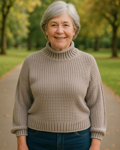 Ruth - Mjuk stickad polotröja