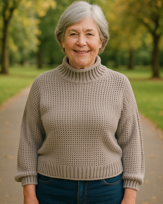 Ruth - Mjuk stickad polotröja