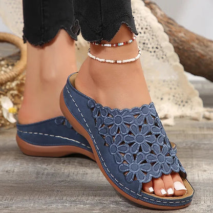 Diana Sandaler Dam - Elegant Slingback Med Öppen Tådesign för Komfort