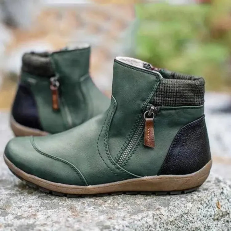 Savanna™ - Retro Vattentäta Ortopediska Blixtlåsstövlar