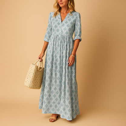 Lotte Sommarjurk - Elegant Knälång Klänning För Komfort Och Stil
