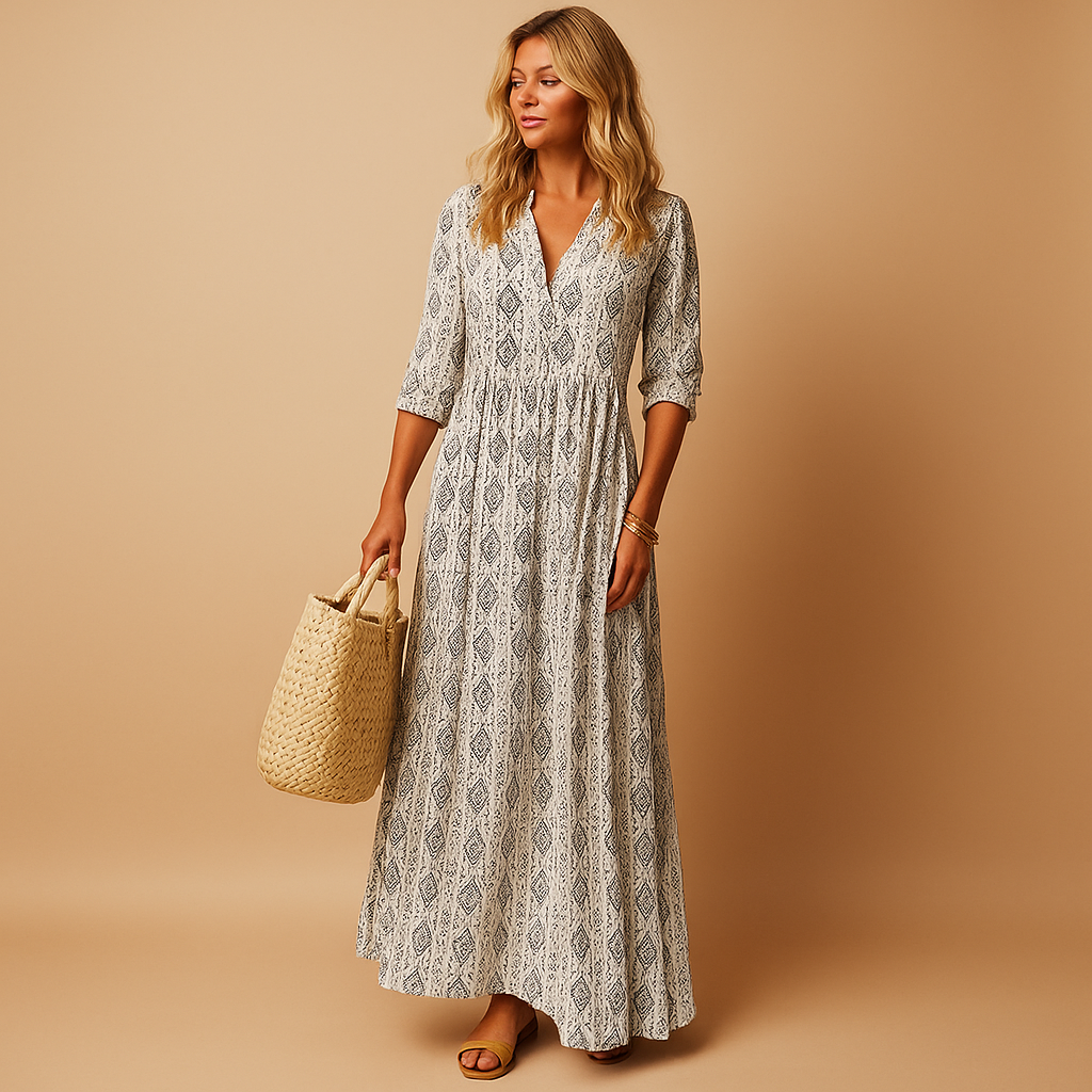 Lotte Sommarjurk - Elegant Knälång Klänning För Komfort Och Stil