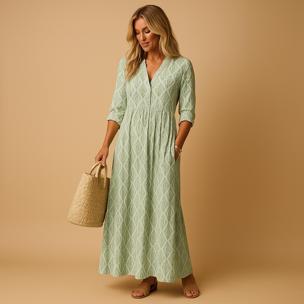 Lotte Sommarjurk - Elegant Knälång Klänning För Komfort Och Stil