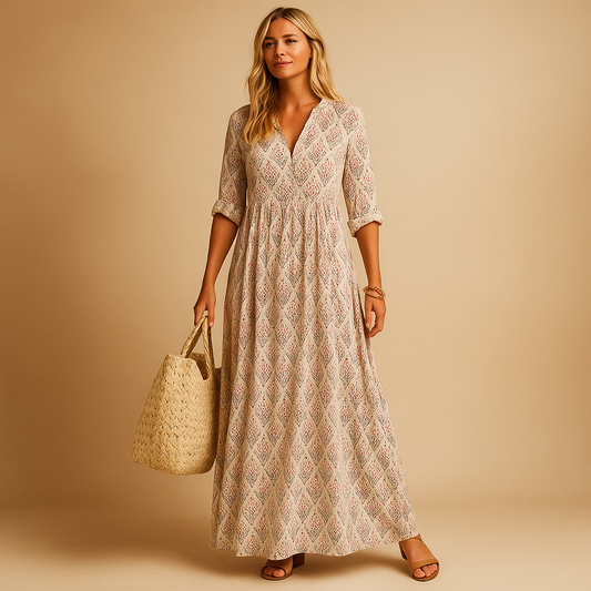 Lotte Sommarjurk - Elegant Knälång Klänning För Komfort Och Stil