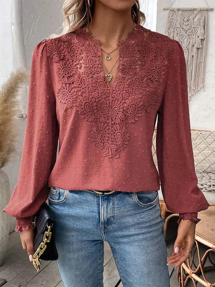Sondra™ | Elegant Spetsblus för Dam