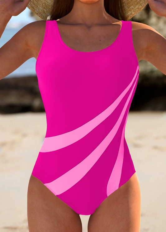 Swimsuit i ett stycke med kontrasterande färg