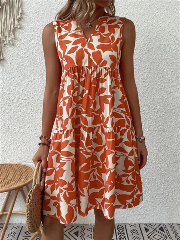 Tasha™ | Elegant Blommönstrad Klänning