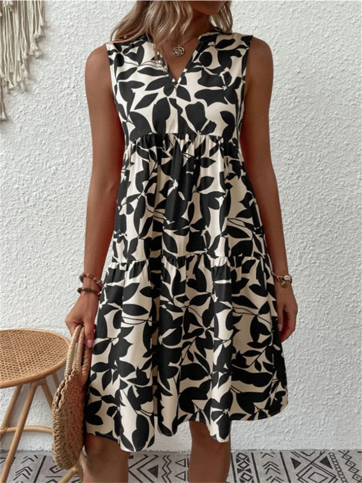 Tasha™ | Elegant Blommönstrad Klänning
