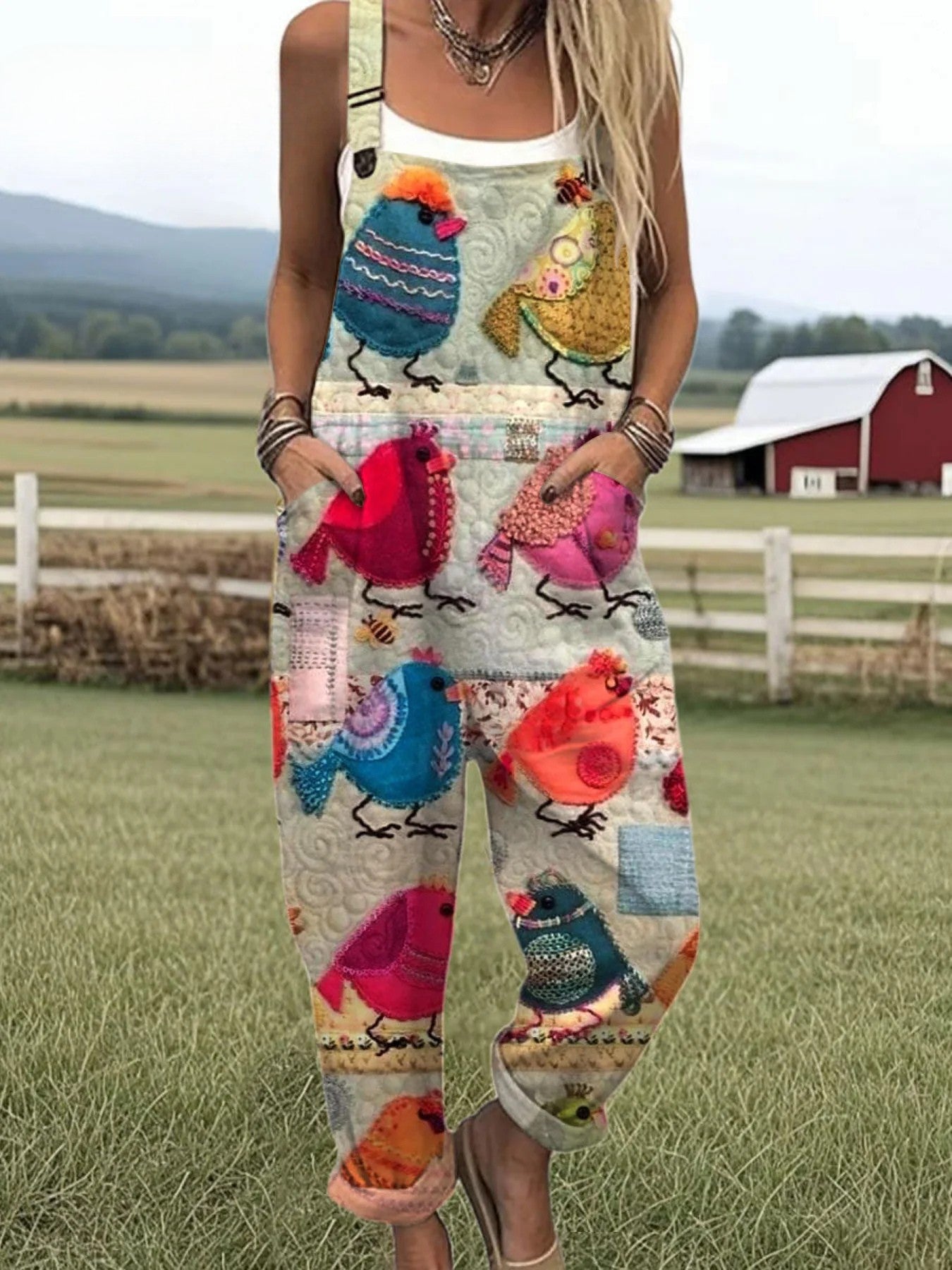 Vintage Floral Jumpsuit Women - enkel stil och komfort hela dagen