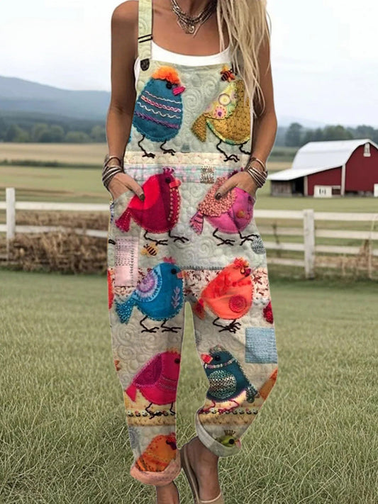 Vintage Floral Jumpsuit Women - enkel stil och komfort hela dagen