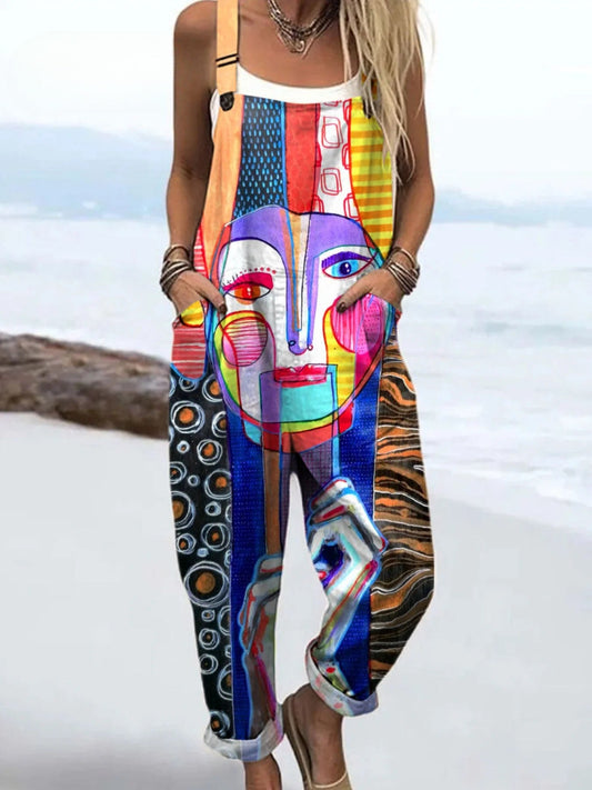 Vintage Floral Jumpsuit Women - enkel stil och komfort hela dagen