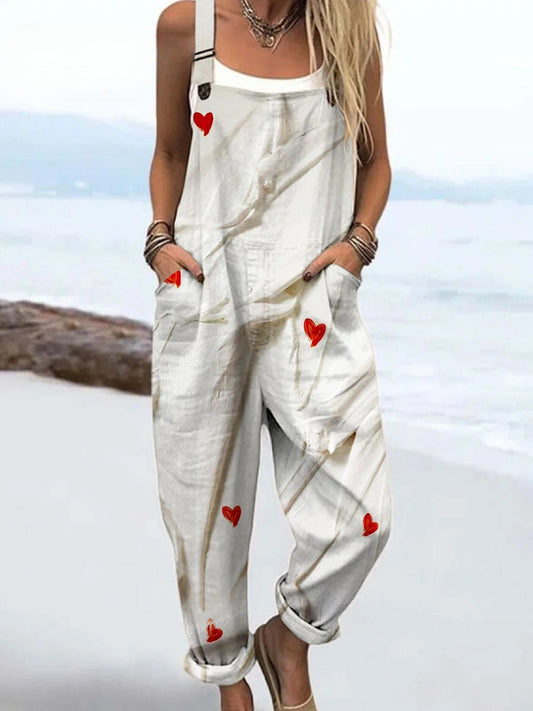 Vintage Floral Jumpsuit Women - enkel stil och komfort hela dagen