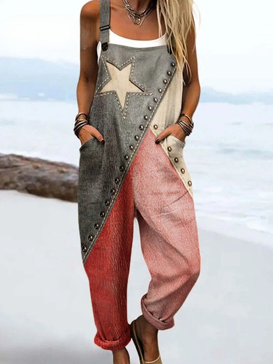 Vintage Floral Jumpsuit Women - enkel stil och komfort hela dagen