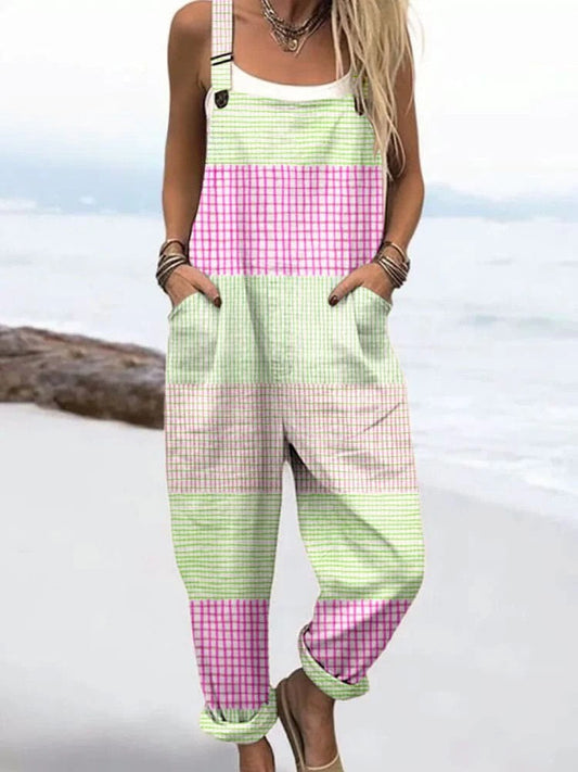 Vintage Floral Jumpsuit Women - enkel stil och komfort hela dagen