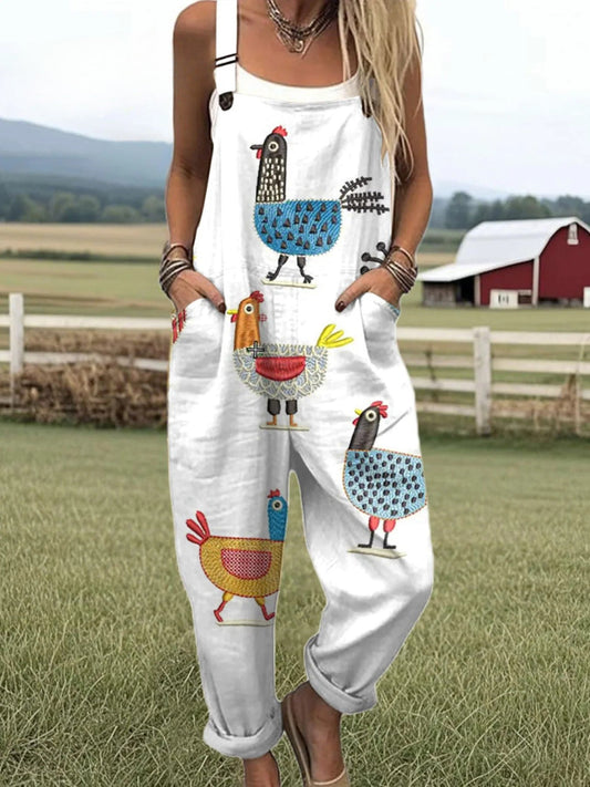 Vintage Floral Jumpsuit Women - enkel stil och komfort hela dagen