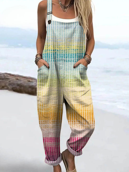 Vintage Floral Jumpsuit Women - enkel stil och komfort hela dagen