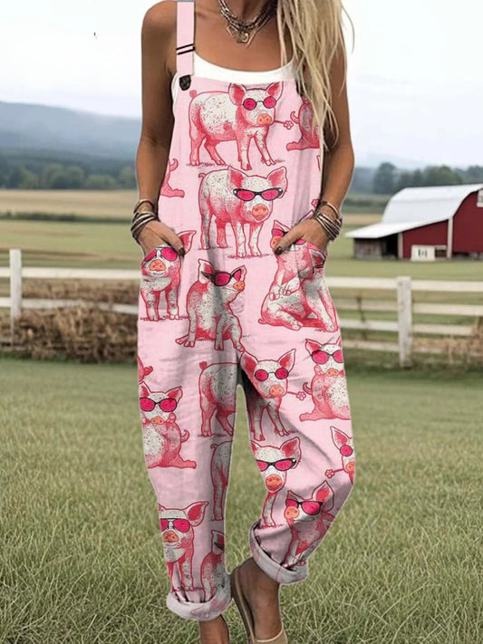 Vintage Floral Jumpsuit Women - enkel stil och komfort hela dagen