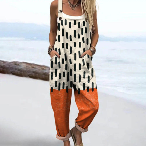 Vintage Floral Jumpsuit Women - enkel stil och komfort hela dagen