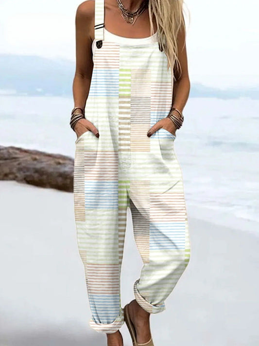 Vintage Floral Jumpsuit Women - enkel stil och komfort hela dagen