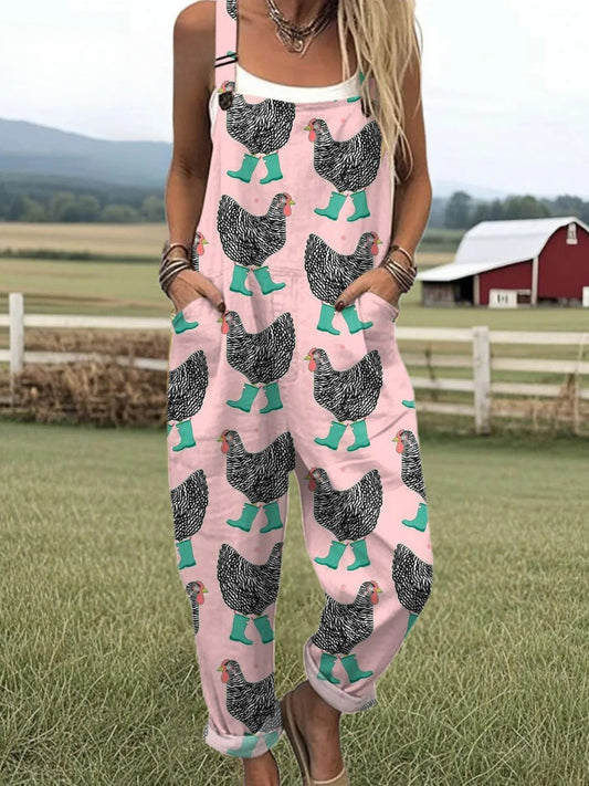 Vintage Floral Jumpsuit Women - enkel stil och komfort hela dagen