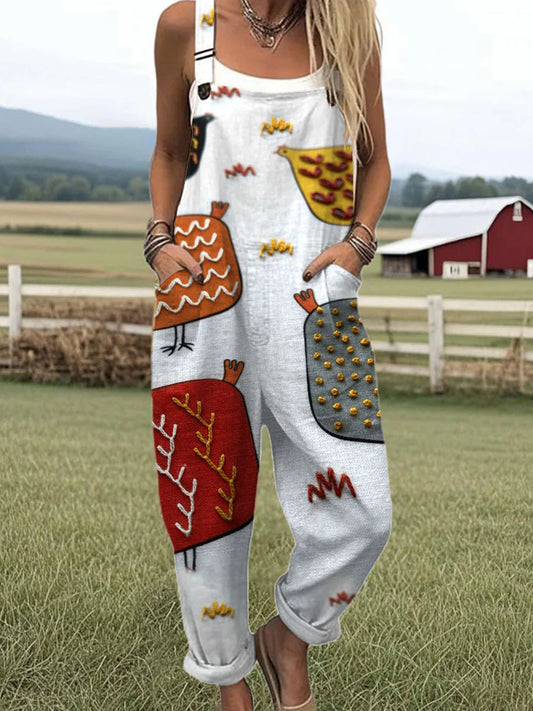 Vintage Floral Jumpsuit Women - enkel stil och komfort hela dagen