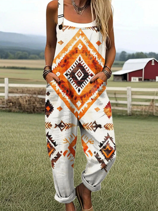 Vintage Floral Jumpsuit Women - enkel stil och komfort hela dagen